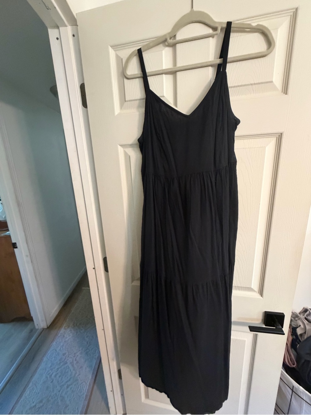 Classic Black Spaghetti Strap Maxi Dress